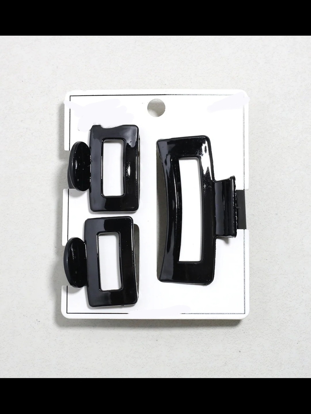 Everyday Mini & Midi Hair Claw Clip Set In Black BNIB